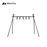 Aluminum Alloy Portable Folding Tripod Storage Rack for Camping