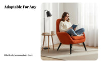 Highspine accent Chair Nordic design Upholstered Armchair Minimalist Comfortable for Living Room, Bedroom, Balcony