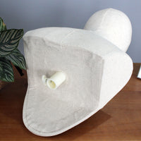 Cloth-Wrapped Mannequin Head Display Stand for Hats, Necklaces, Scarves, Window Display