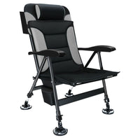 Foldable Reclining Fishing Chair with Armrests, Lightweight, All-Terrain