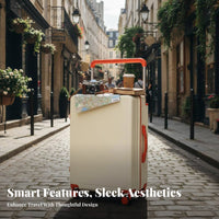 Multi-Function Hardside Luggage Two-Tone Design Suitcase Wide Trolley Handle
