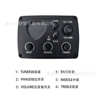 KLT-18A Guitar Pickup with Tuner for Acoustic and Classical Guitars