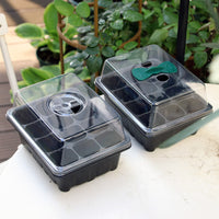 24-Cell Seed Starter Tray Kit with Adjustable Vents, Humidity Dome, and Base for Seed Germination and Plant Propagation