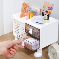 Desktop Storage Box Drawer Type Office Desk Organizer Sundries Stationery Dormitory Storage Bin Cosmetic Holder