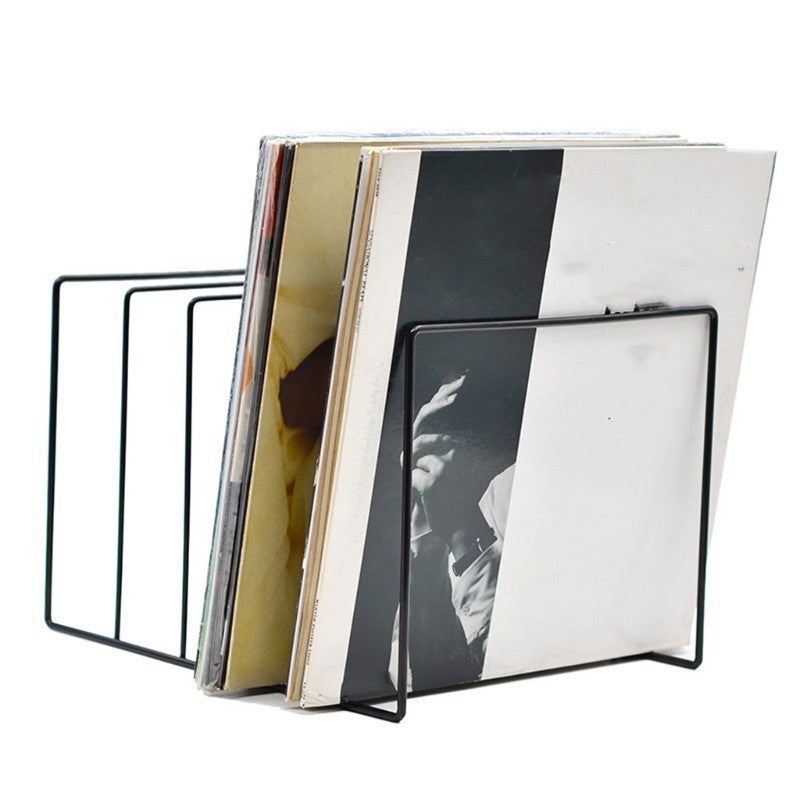 Iron Art Study Room Organizer File Storage Rack Simple Bookend Iron Display Stand Desktop Bookshelf