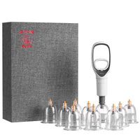 Huatuo Brand Brocade Box Vacuum Cupping Set for Traditional Chinese Medicine Physiotherapy - Suction Cupping for Dampness Removal, Home Use
