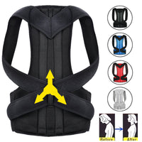 Adjustable Posture Corrector for Men and Women with Support Plate, Back Straightener for Hunchback Correction
