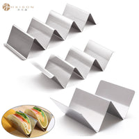 Stainless Steel Taco Holder Stand for Mexican Corn Tortillas and Chicken Spring Rolls, W-shaped