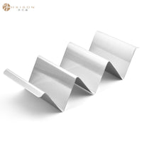 Stainless Steel Taco Holder Stand for Mexican Corn Tortillas and Chicken Spring Rolls, W-shaped