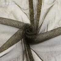 Factory Wholesale Bright Silk Nylon Mesh Fabric Gold Thread Hexagonal Net Non-elastic Glitter Net Clothing Mesh Fabric