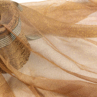 Factory Wholesale Bright Silk Nylon Mesh Fabric Gold Thread Hexagonal Net Non-elastic Glitter Net Clothing Mesh Fabric
