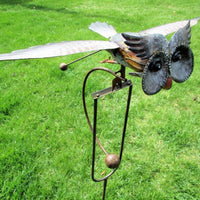 Outdoor Metal Garden Art Lifelike Owl Statues for Yard and Patio Decor