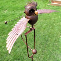 Outdoor Metal Garden Art Lifelike Owl Statues for Yard and Patio Decor