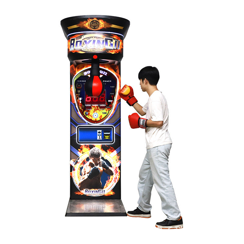 Coin-Operated Boxing Strength Tester Arcade Machine - Dragon Punch Cola Machine for Adults - King of Fighters Venting Game
