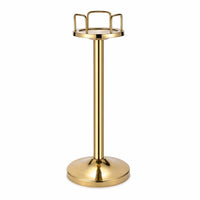 Ice Bucket Holder Portable Stainless Steel Pedestal Stand with Round Base Tarnish-resistant Fade-resistant Rust-resistant Suitable for Dining Rooms Outdoor Events