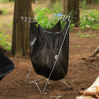 Outdoor Portable Folding Trash Bag Holder for Kitchen Picnic BBQ, Household Garbage Bag Stand