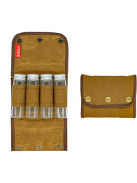 Bushcraft Camping Spice Kit, Portable Waxed Canvas Seasoning Container for Outdoor Cooking