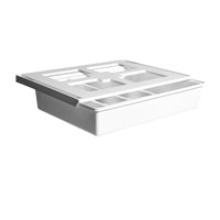 Under-Desk Drawer Storage Box, No-Drill, for Office Desk, PP Plastic, Transparent, Medium/Large/X-Large