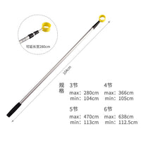 Golf Ball Retriever Aluminum Alloy Telescopic Pick-Up Tool for Course Use 3-6 Sections