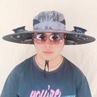 Solar Fan Hat with 2 Fans, 1000mAh, Adjustable, Polyester Mesh, Summer Outdoor Cap