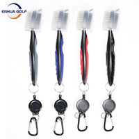 Portable Golf Club Head Cleaning Brush Tool with Groove Cleaner for Golf Accessories