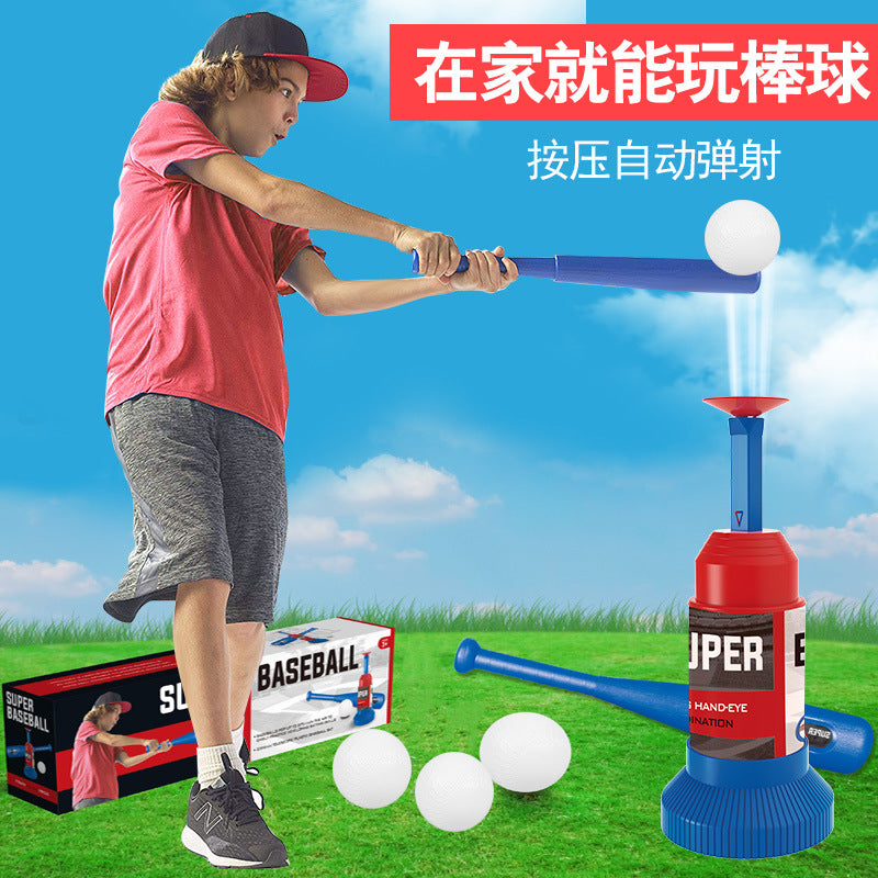 Kids Automatic Baseball Pitching Machine Set Outdoor Indoor Toy Parent-Child Interactive Leisure Sports Baseball Kit