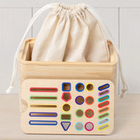 Wooden Sorting Box Early Education Toy for Infants and Toddlers - Color Recognition and Fine Motor Skills Shape Matching Puzzle