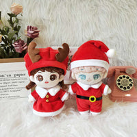 20CM Doll Clothes Cute Christmas Outfit Star Idol Plush Doll Jumpsuit for Boys and Skirt Set for Girls