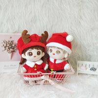 20CM Doll Clothes Cute Christmas Outfit Star Idol Plush Doll Jumpsuit for Boys and Skirt Set for Girls