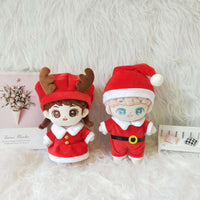 20CM Doll Clothes Cute Christmas Outfit Star Idol Plush Doll Jumpsuit for Boys and Skirt Set for Girls
