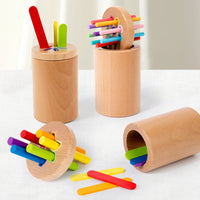 Montessori Wooden Shape and Color Sorting Toy for Toddlers 1-3 Years Old - Educational Coin Box Puzzle