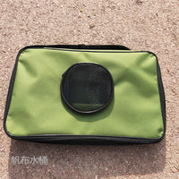 Portable Collapsible Canvas Fishing Bucket Live Fish Container Water Tank for Outdoor Fishing Tackle