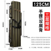 Fishing Tackle Bag Extended Green Waterproof Wear-Resistant Multi-functional Backpack for Sea Rods and Fishing Rods