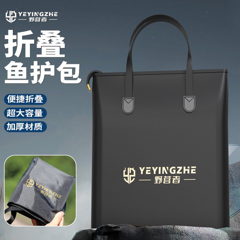 Fishing Keepnet Bag, Waterproof Foldable Portable Fishing Tackle Bag for Camping