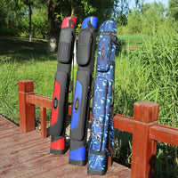 Fishing Rod Bag Double Layer Hard Shell Waterproof Fishing Tackle Bag Shoulder Pole Bag