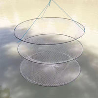 3-Layer White Shrimp Fishing Net Foldable Easy Crab Fish Shrimp Cage Wholesale