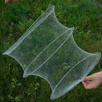 3-Layer White Shrimp Fishing Net Foldable Easy Crab Fish Shrimp Cage Wholesale