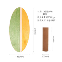 Wooden Egg-Shaped Balance Board Roller Board for Home Fitness Training Yoga Exercise Aerobic