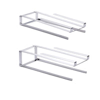 Kitchen 304 Stainless Steel Pot Lid Holder Wall-Mounted Punch-Free Storage Rack for Cabinet