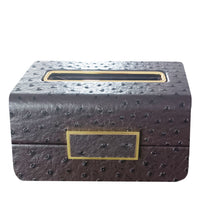 Modern Light Luxury Leather Metal Tissue Box High-End Household Paper Towel Box for Coffee Table Living Room Dining Room Napkin Holder