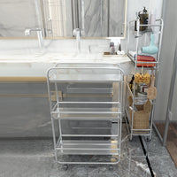 Stainless Steel Kitchen Gap Storage Rack Multi-layer Narrow Refrigerator Crevice Bathroom Organizer Cart