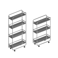 Stainless Steel Kitchen Gap Storage Rack Multi-layer Narrow Refrigerator Crevice Bathroom Organizer Cart
