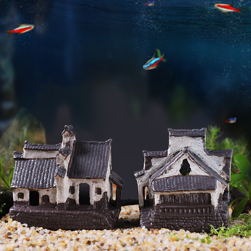 Aquarium Decoration Ceramic Pot Fish Shrimp Hiding House Cichlid Breeding Cave Shrimp Ceramic Pot