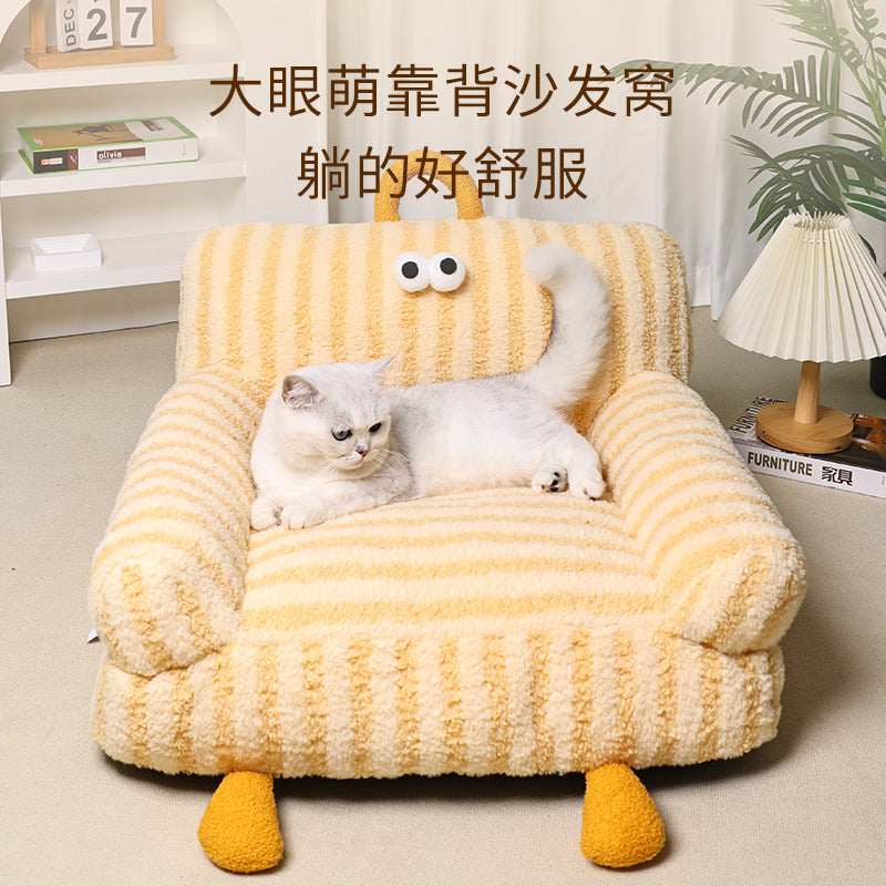 Pet Dog Sofa Bed Warm Cat Nest Small Dog Bed for Winter Sleep