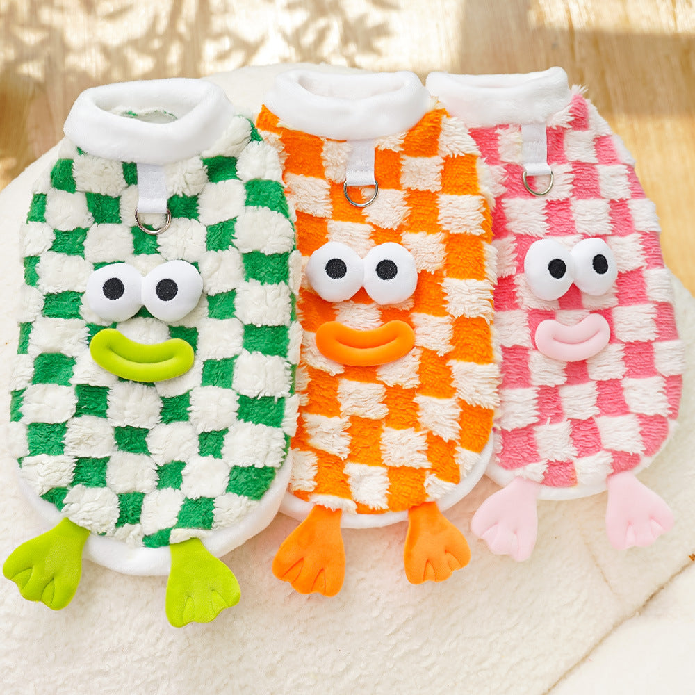 Cute Cartoon Pet Dog Cat Clothes for Small Medium Dogs Teddy Bichon Puppy Autumn Winter
