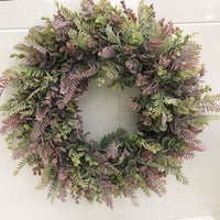 Large Artificial Flocked Eucalyptus Wreath for Door & Wall Decor