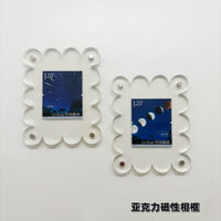 Magnetic Acrylic Photo Frame for Refrigerator, Strong Magnet Display for Instax Photos and Stamps
