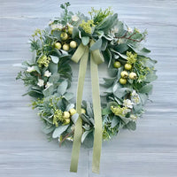 Spring Floral Berry Wreath Easter Ribbon Garland Mother's Day Gift Farmhouse Front Door Decor