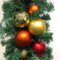 2.7m Christmas Garland Rattan with Lights - Festive Green Decoration for Doors, Pillars, and Ceilings