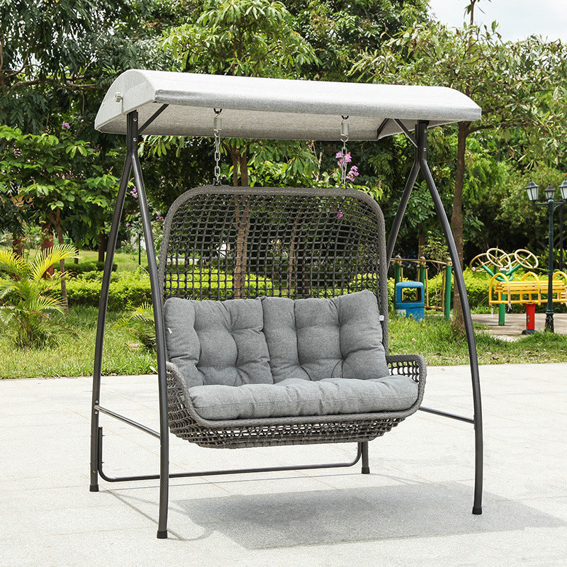 Nordic Double Hanging Chair Rattan Outdoor Garden Patio Balcony Leisure Swing Chair